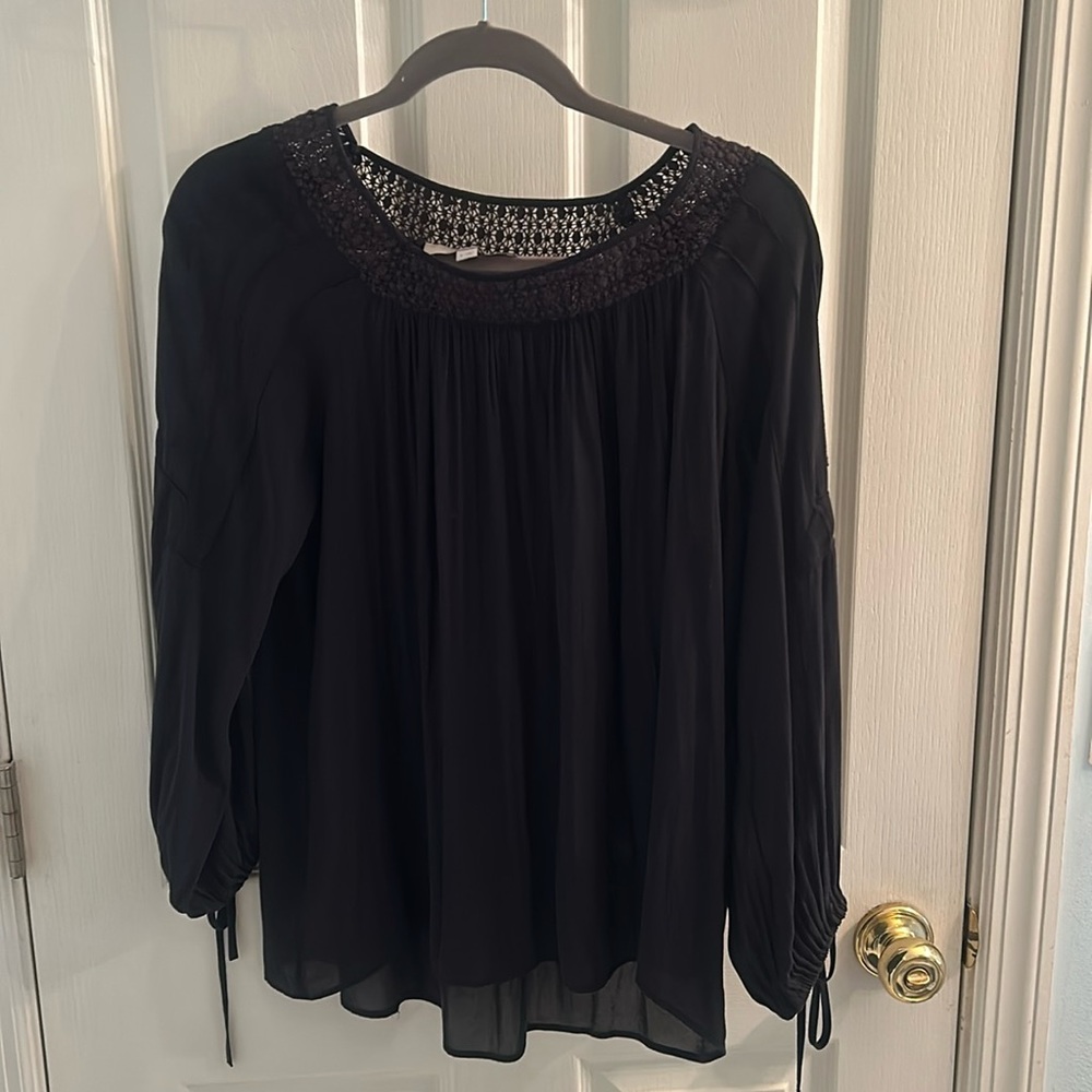 Ann Taylor Loft navy blouse